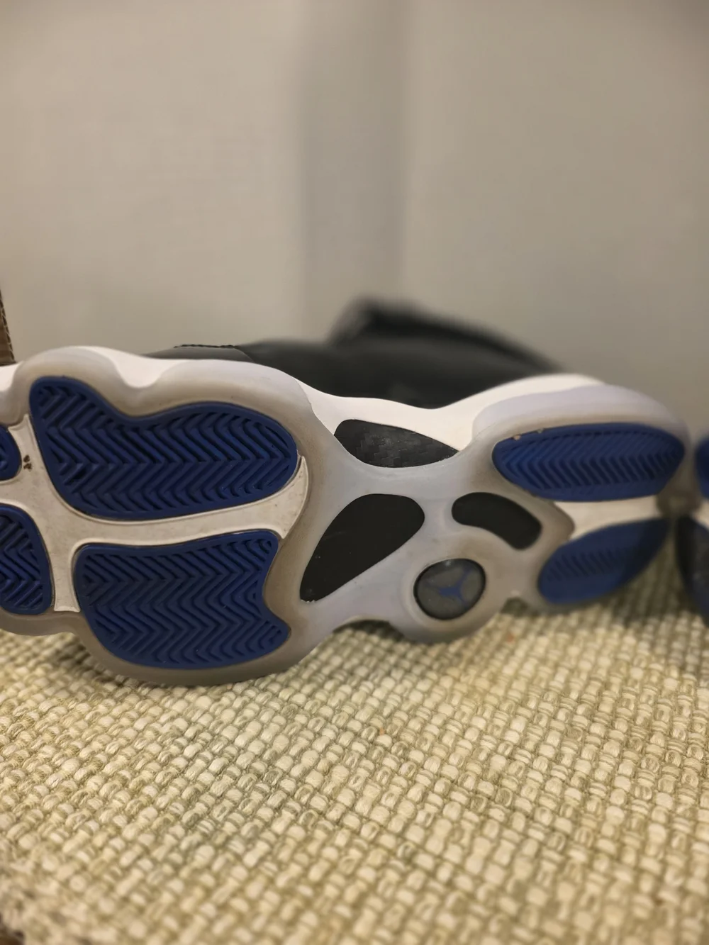 Air Jordan 6 Rings Black and True Blue Sneakers